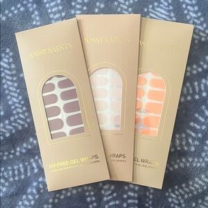 Sassy saints Gel Nail Wraps Set - Pink, purple, peach